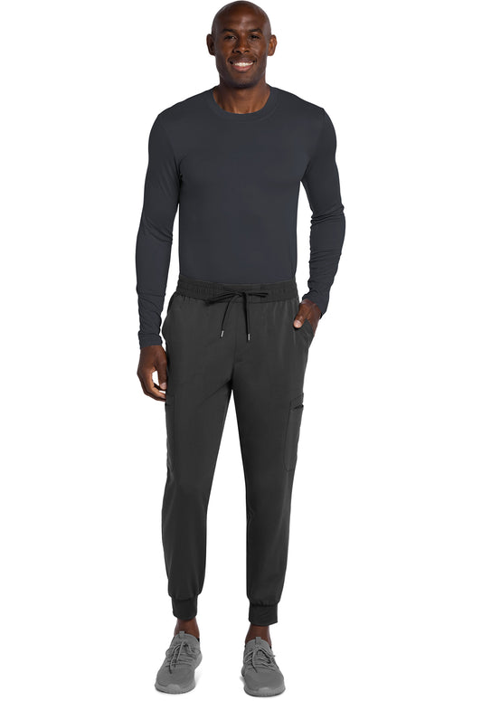 Basics CK807 Men's Men's Long Sleeve Underscrub Knit Tee Pewter