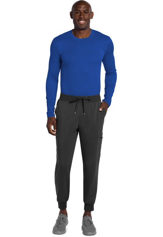 Basics CK807 Men's Men's Long Sleeve Underscrub Knit Tee Royal