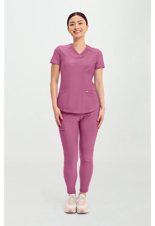 Form CK840 Women's V-Neck Scrub Top Dusty Mauve