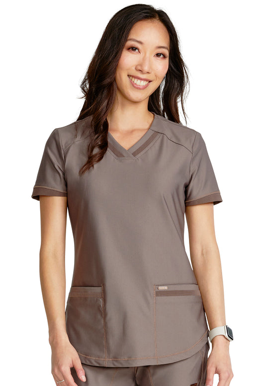 Form CK840 Women's V-Neck Scrub Top Iron