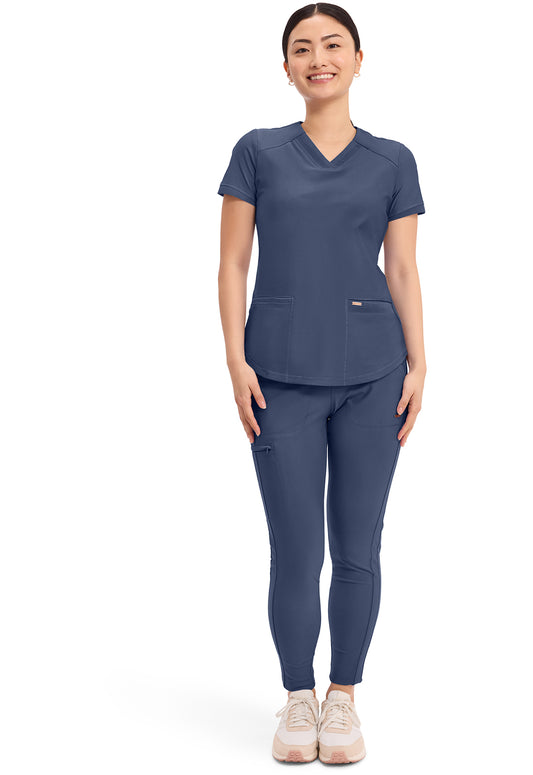 Form CK840 Women's V-Neck Scrub Top Navy
