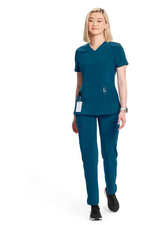 Infinity CK865A Women's V-Neck Scrub Top Caribbean Blue