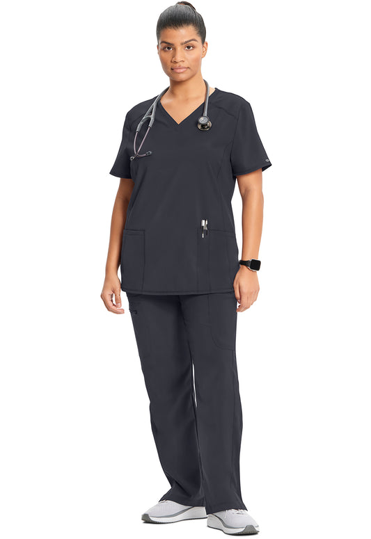 Infinity CK865A Women's V-Neck Scrub Top Pewter