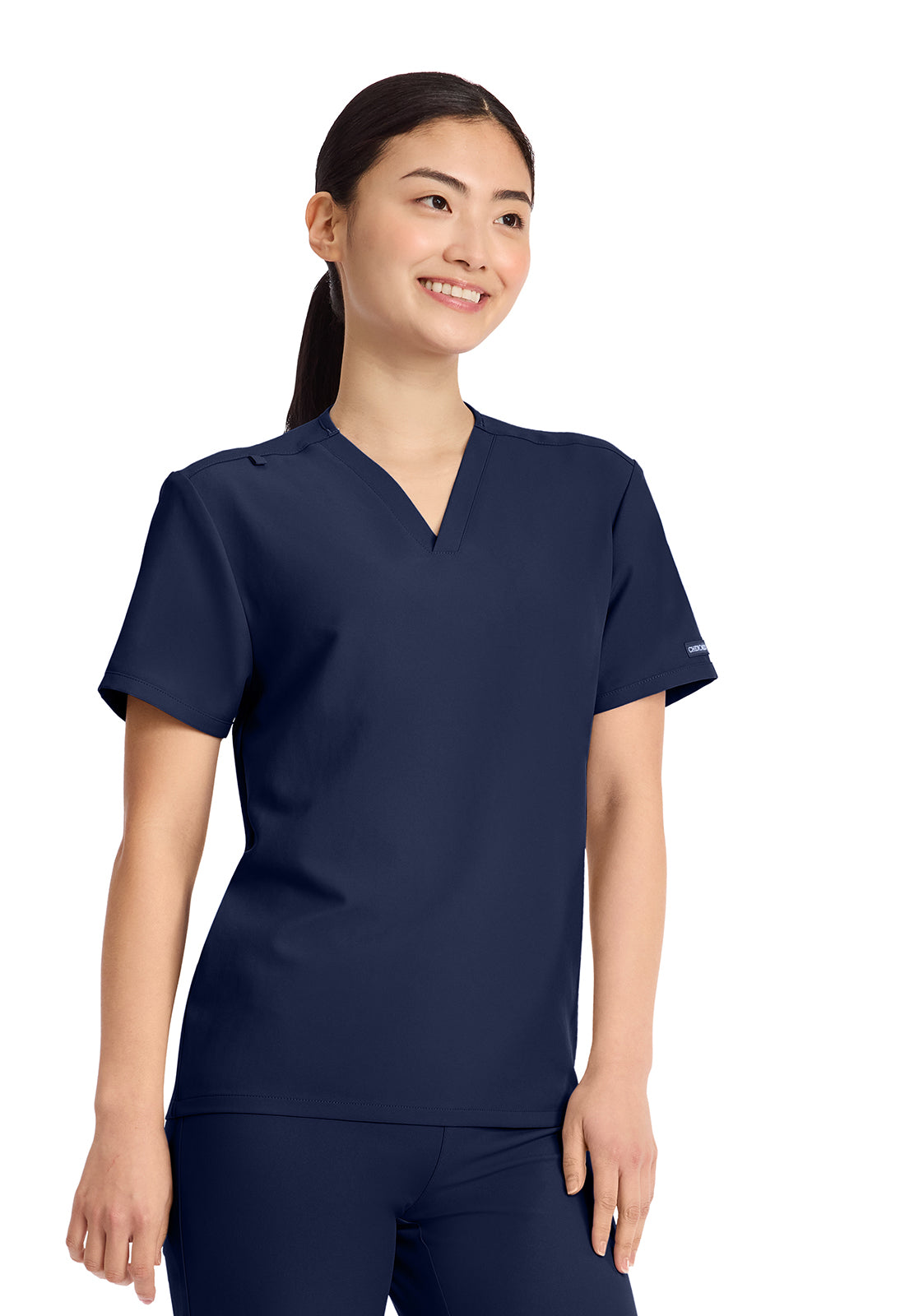 Workwear Originals Ultra CK869A Unisex V-Neck No Pocket Scrub Top Navy