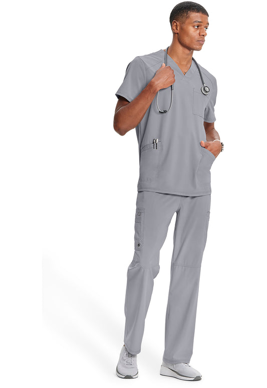 Infinity CK900A Men's V-Neck Scrub Top Grey