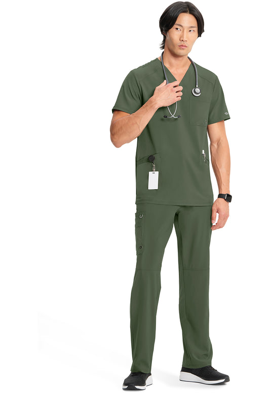 Infinity CK900A Men's V-Neck Scrub Top Olive