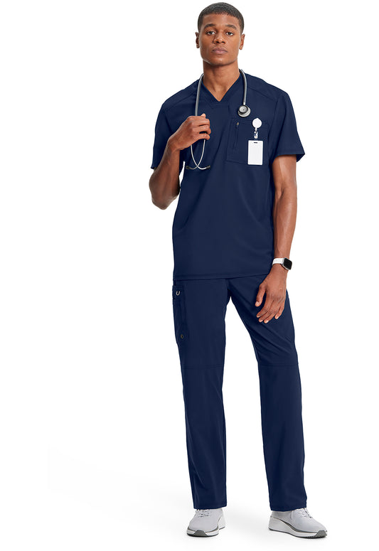 Infinity CK910A Men's Tuckable V-Neck Scrub Top Navy