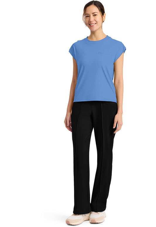 Achieve CK936 Women's 1-Pocket Crew Neck Scrub Top Ciel