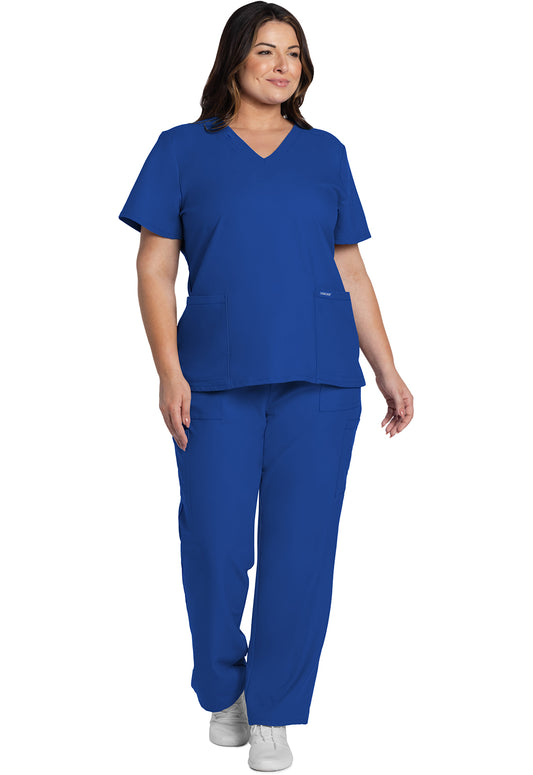 Workwear Originals Ultra CK953A Women's V-Neck Scrub Top Royal