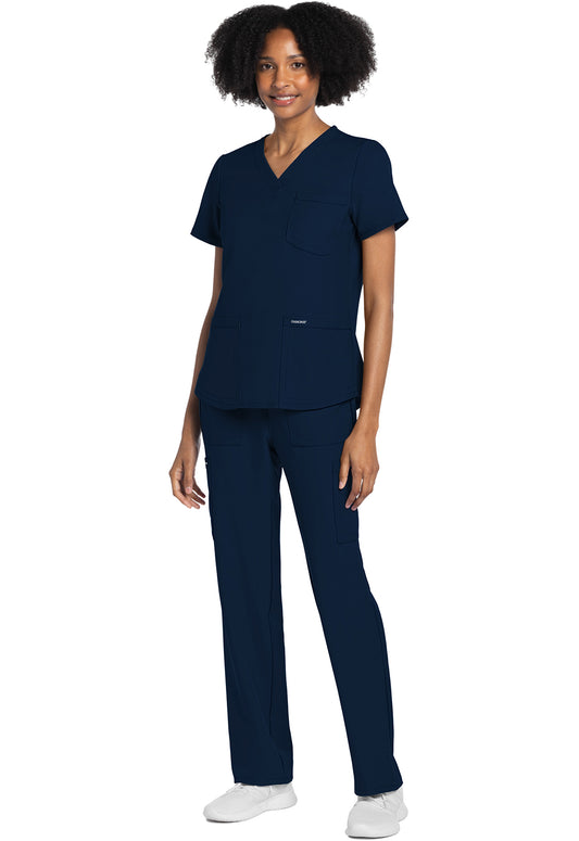 Workwear Originals Ultra CK961A Women's V-Neck Scrub Top Navy