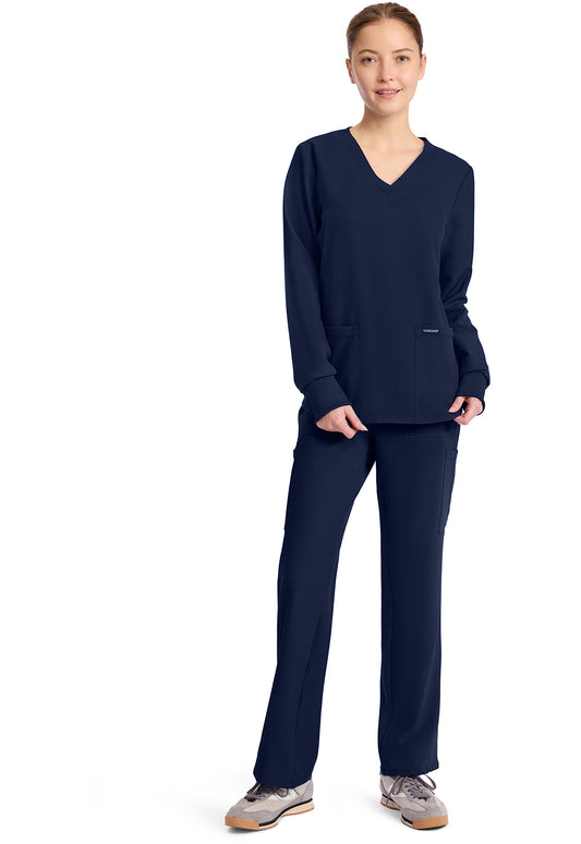 Workwear Originals Ultra CK962A Women's Long Sleeve Modesty Scrub Top Navy