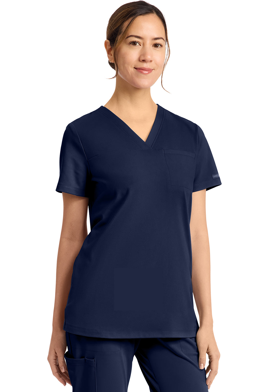 Achieve CK963 Women's Tuck in Scrub Top Navy