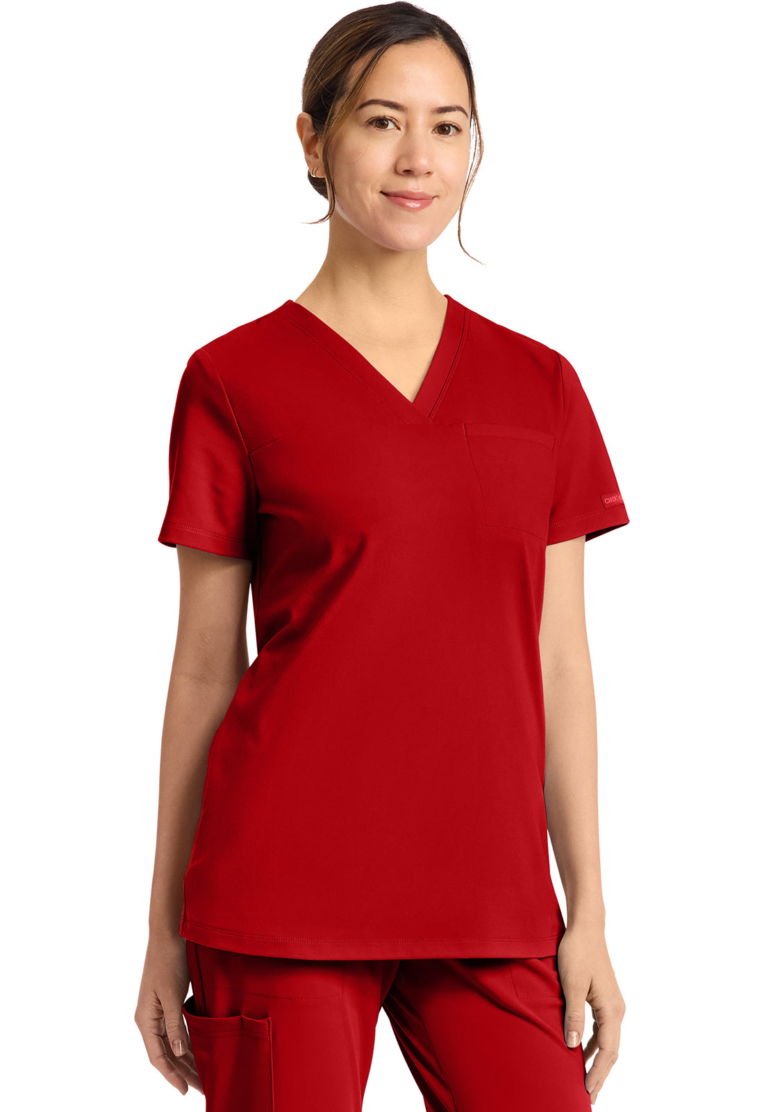 Achieve CK963 Women's Tuck in Scrub Top Red