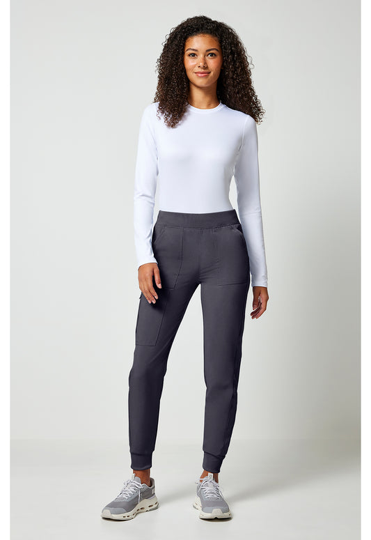 Allura CKA190 Women's Mid Rise Scrub Joggers Pewter