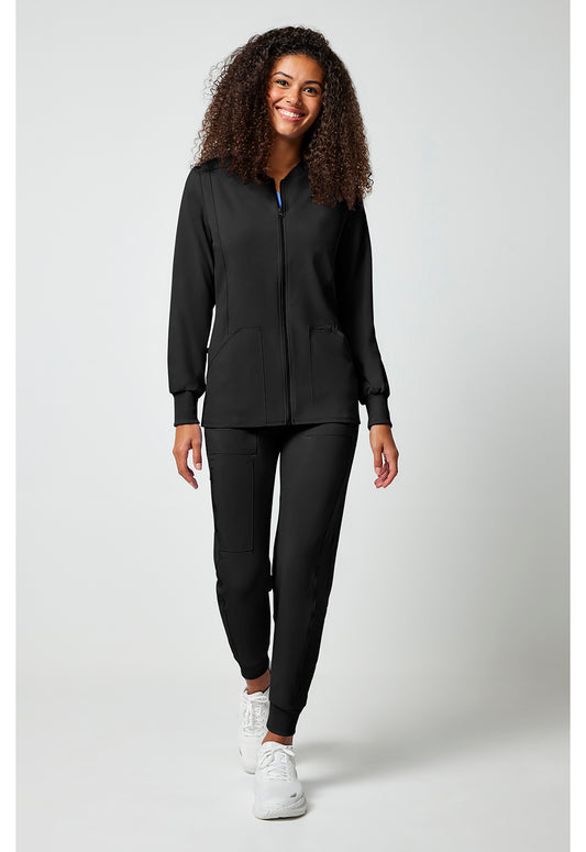 Allura CKA384 Women's Zip Front Jacket Black