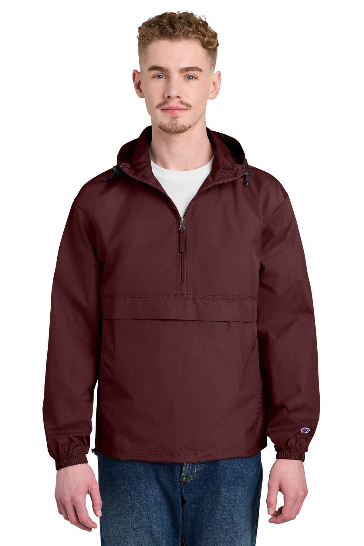 Champion Packable Anorak Jacket CO200 Maroon