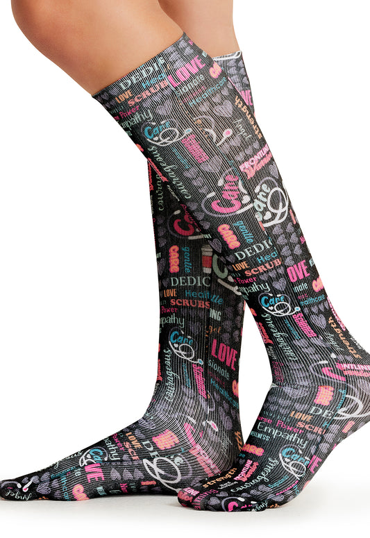 Legwear COMFORTSUPPORT Knee High 8-15 mmHg Compression Sock Nurse Power Model Image Right Side | Cherokee