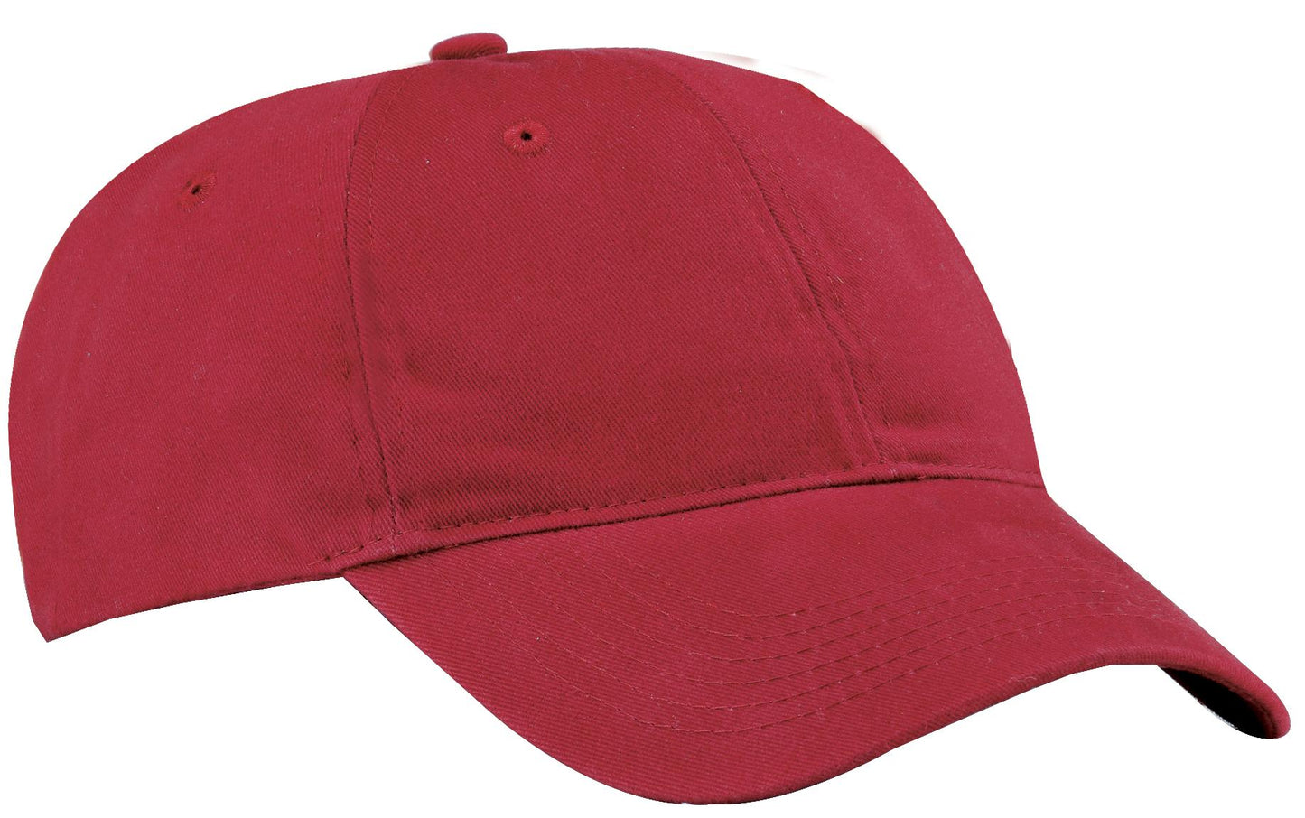 Port Authority Brushed Twill Low Profile Cap CP77 Red