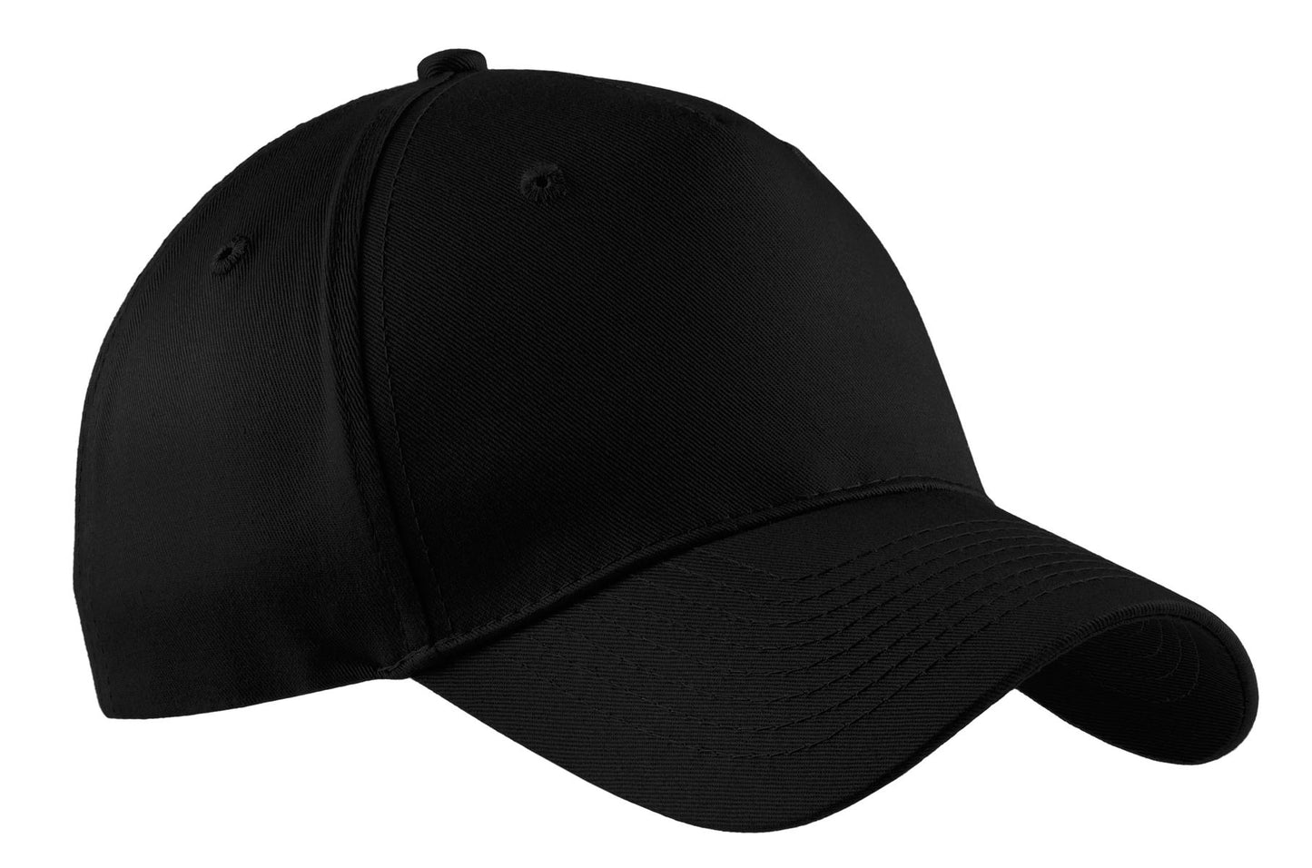 Port Authority Five-Panel Twill Cap CP86 Black