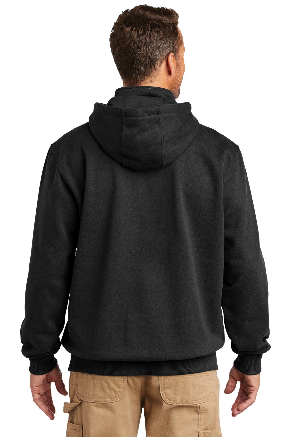 Carhartt Rain Defender Paxton Heavyweight Hooded Zip Mock Sweatshirt CT100617 Black