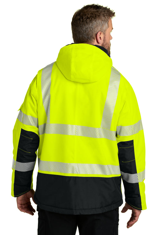 Carhartt ANSI 107 Class 3 Waterproof Heavyweight Insulated Jacket CT106694 Brite Lime