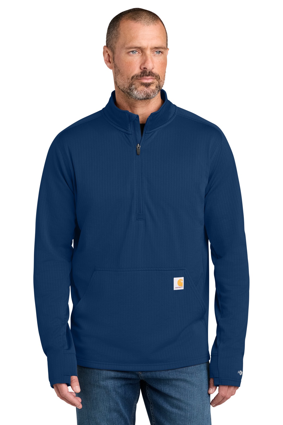Carhartt Force 1/2-Zip Grid Fleece CT107814 Dark Cobalt Blue