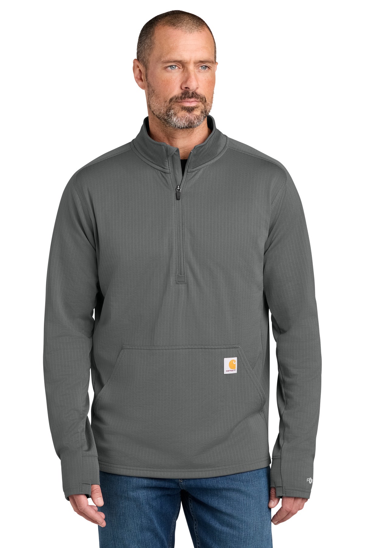 Carhartt Force 1/2-Zip Grid Fleece CT107814 Steel