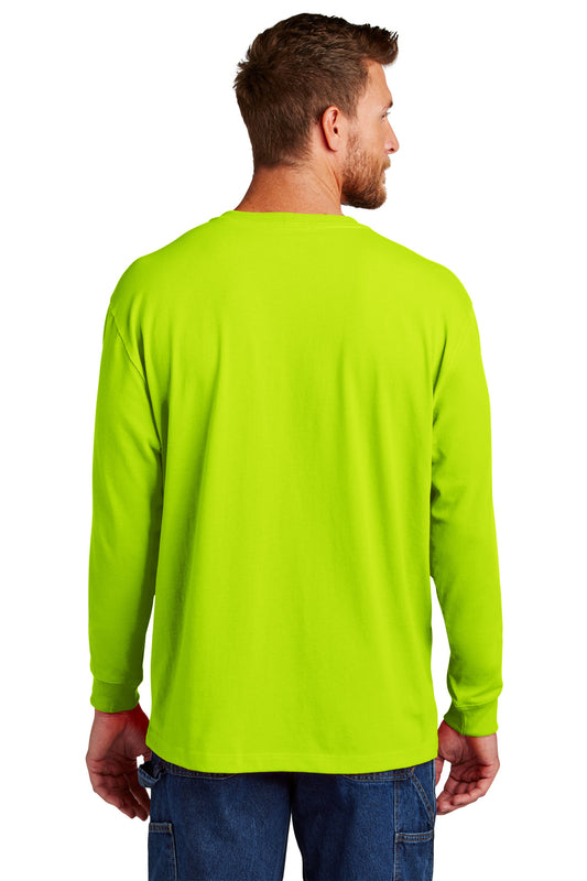 Carhartt Workwear Pocket Long Sleeve T-Shirt. CTK126 Brite Lime