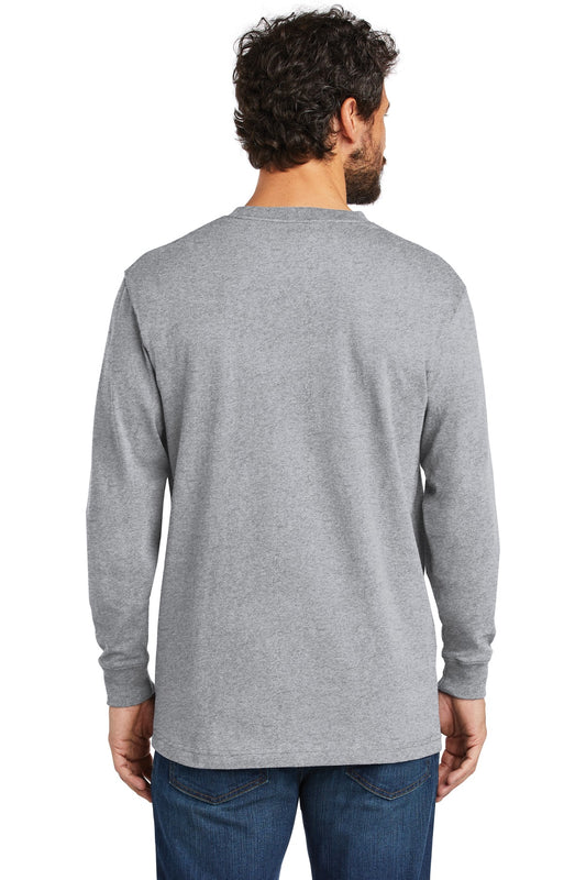 Carhartt Workwear Pocket Long Sleeve T-Shirt. CTK126 Heather Grey