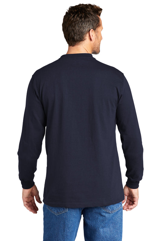 Carhartt Long Sleeve Henley T-Shirt CTK128 Navy