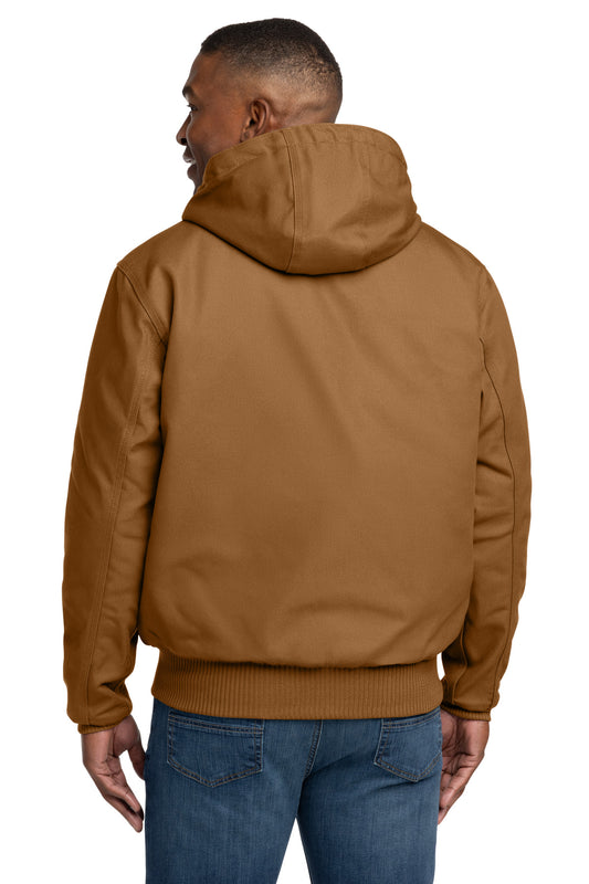 Carhartt Tall Quilted-Flannel-Lined Duck Active Jac CTT106677 Carhartt Brown