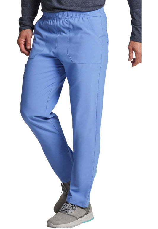 EDS Essentials DK019 Unisex Natural Rise Tapered Leg Pants Ciel Model Image Right Side | Dickies