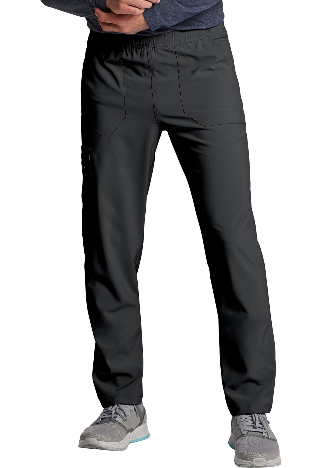 EDS Essentials DK019 Unisex Unisex Natural Rise Tapered Leg Scrub Pants Pewter