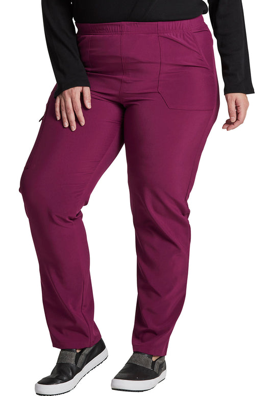 EDS Essentials DK019 Unisex Natural Rise Tapered Leg Pants Wine Model Image Right Side | Dickies