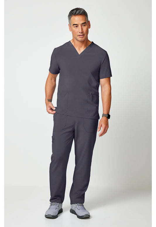 EDS Essentials DK019 Unisex Unisex Natural Rise Tapered Leg Scrub Pants Pewter