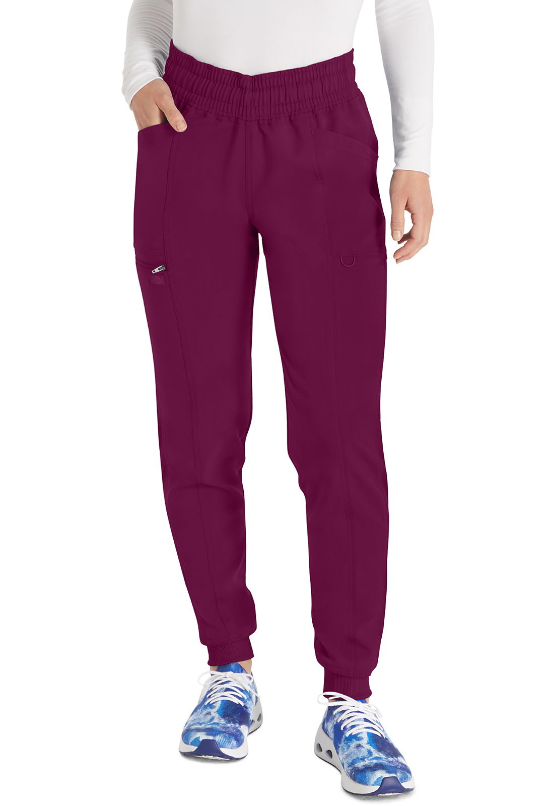 Balance DK155 Women's Mid Rise Jogger Scrub Pants Wine