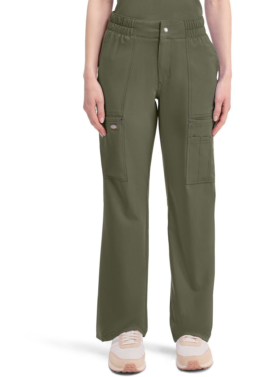 Dickies EDS NXT DK219 Mid Rise Zip Fly Wide Leg Cargo Pants Olive