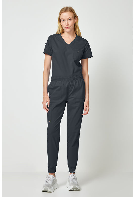Forge DK275 Women's Mide Rise Cargo Scrub Joggers Pewter