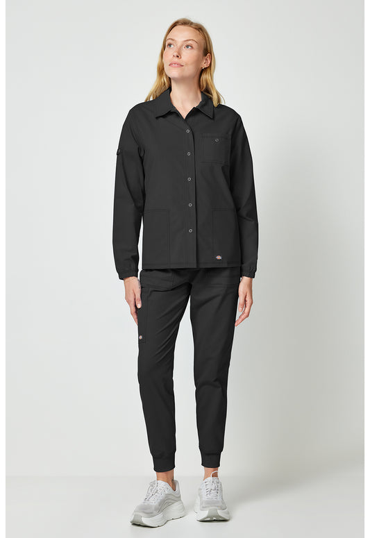 Forge DK343 Women's snap front jacket Black