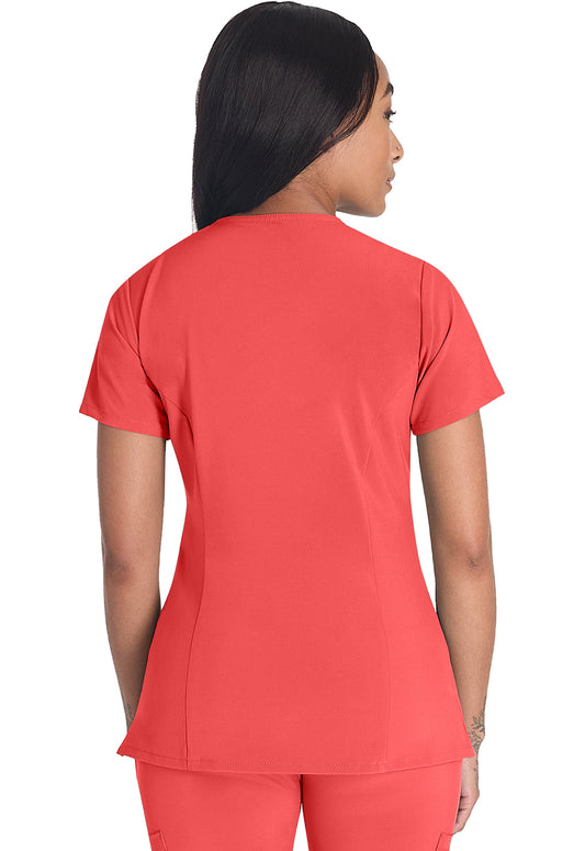 EDS Essentials DK615 V-Neck Top Ravashing Coral Image