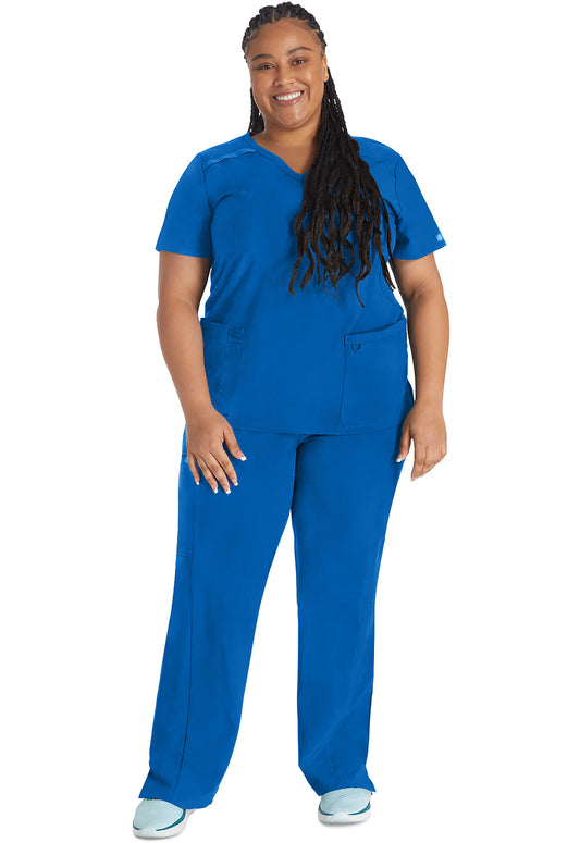 EDS Essentials DK625 Women's Mock Wrap Scrub Top Royal