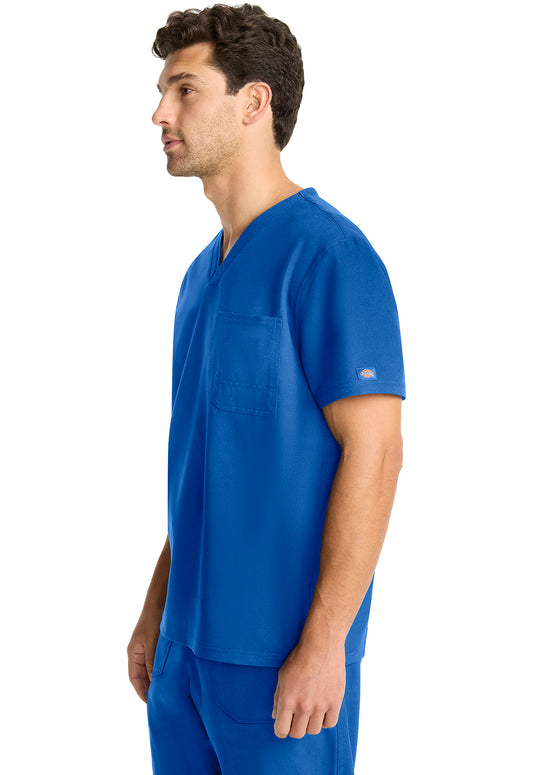 EDS NXT DK693 Men's Tuck-in V-neck Top Royal Model Image Right Side | Dickies