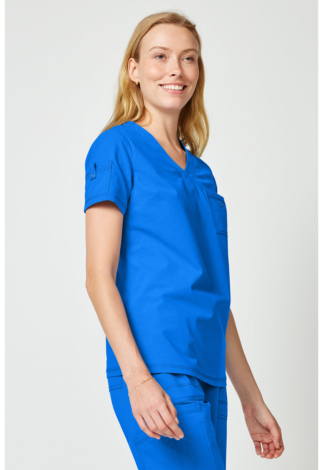 Forge DK857 Women's Tuck In Scrub Top Royal
