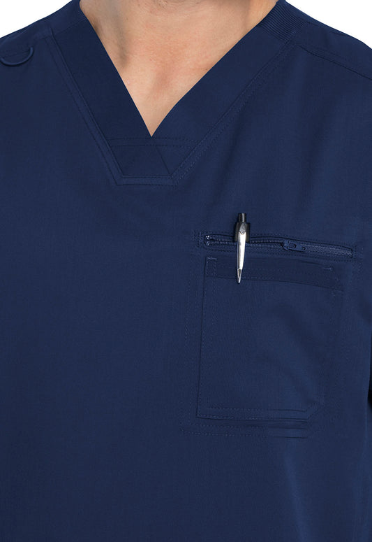Balance DK865 Men's Tuckable V-Neck Scrub Top Navy