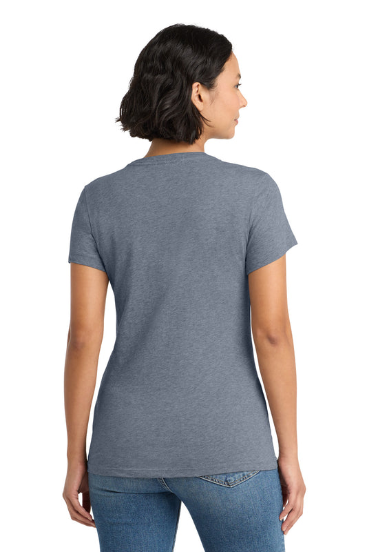 District Women's Perfect WeightTee DM104L Heathered Navy
