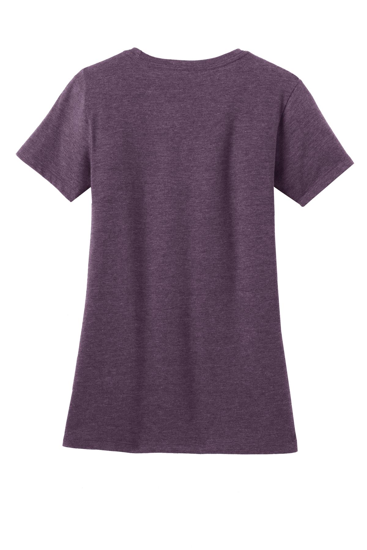 District Women's Perfect Blend CVC Tee DM108L Heathered Eggplant