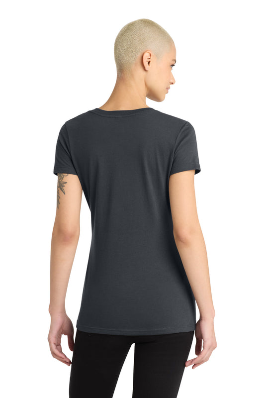 District Women's Perfect Blend CVC V-Neck Tee DM1190L Charcoal