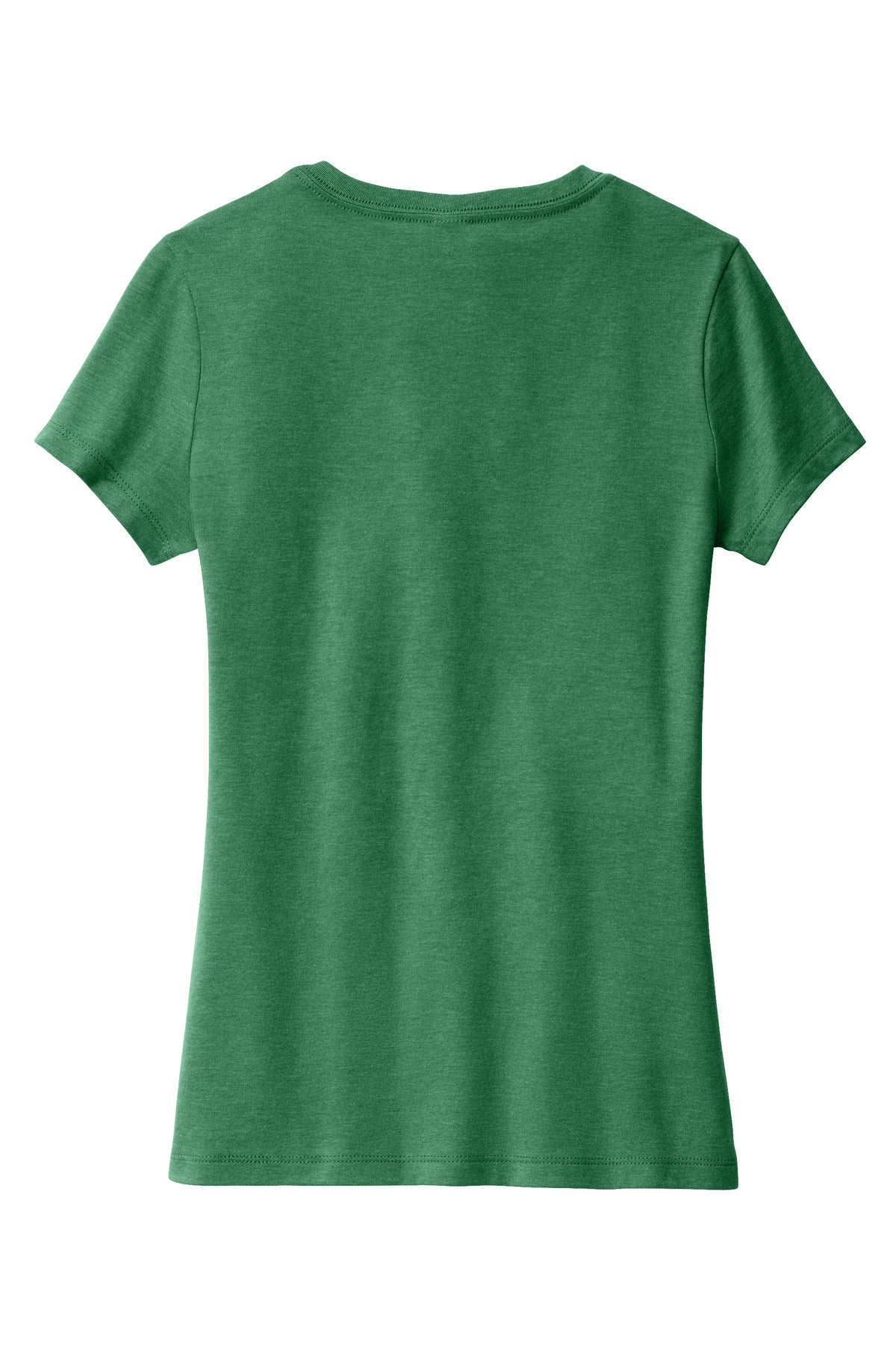 District Women's Perfect Blend CVC V-Neck Tee DM1190L Heathered Kelly Green