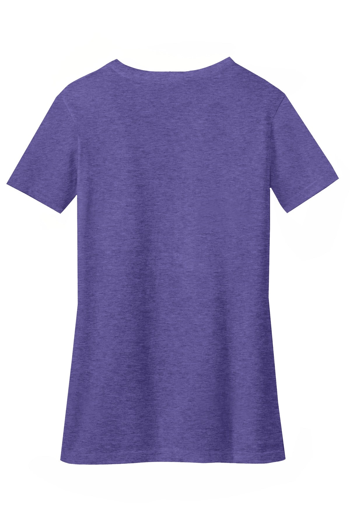 District Women's Perfect Blend CVC V-Neck Tee DM1190L Heathered Purple