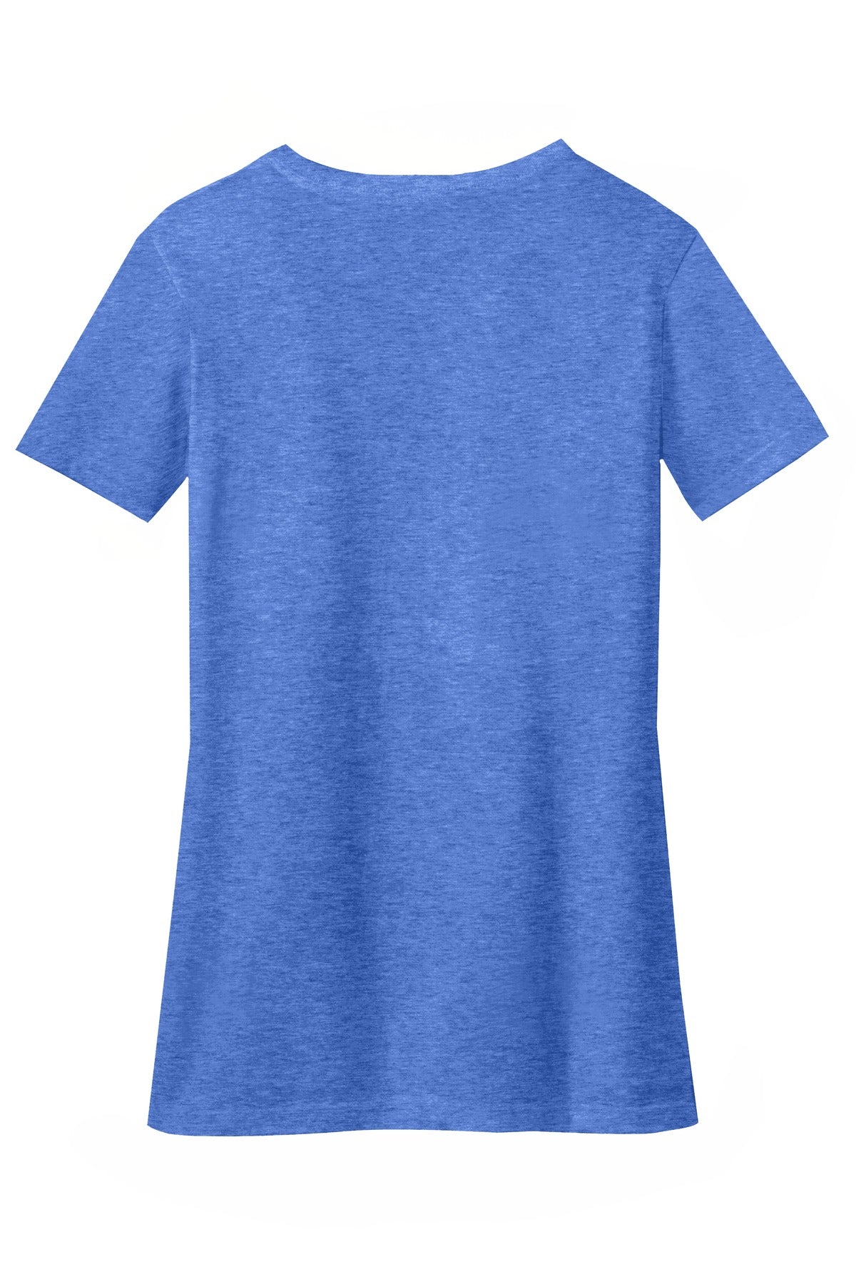 District Women's Perfect Blend CVC V-Neck Tee DM1190L Heathered Royal